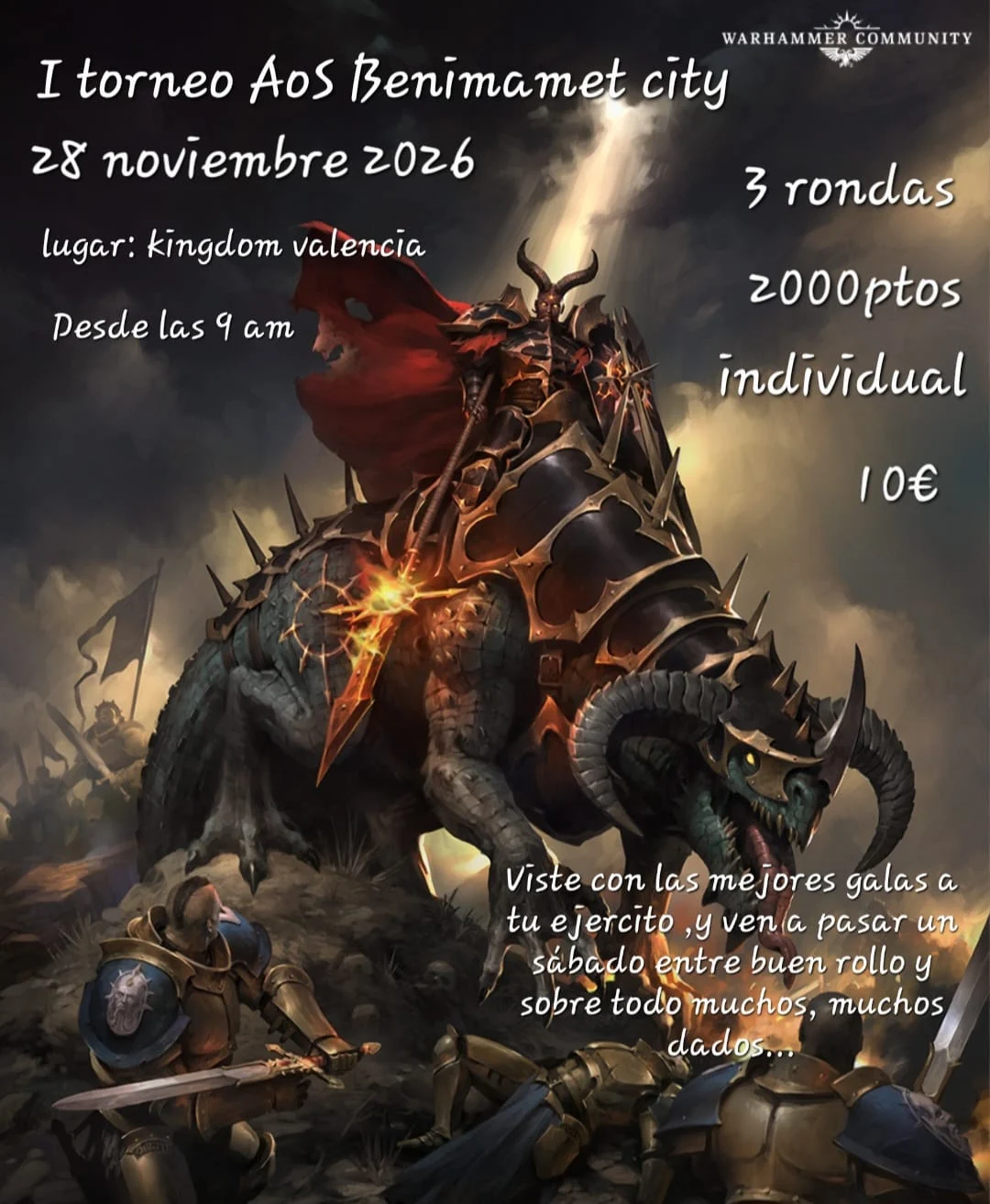 Cartel de I Torneo AoS Benimamet City