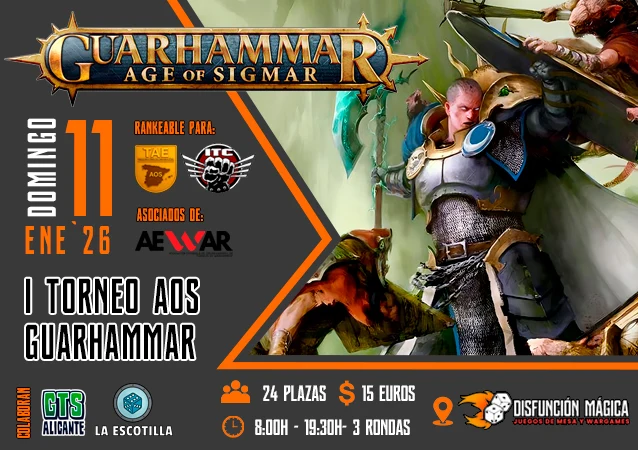 Cartel de I Torneo AoS Guarhammar 2026