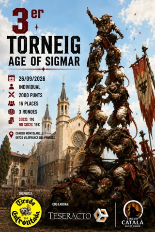 Cartel de 3r Torneo Age of Sigmar Tirada Enfrontada