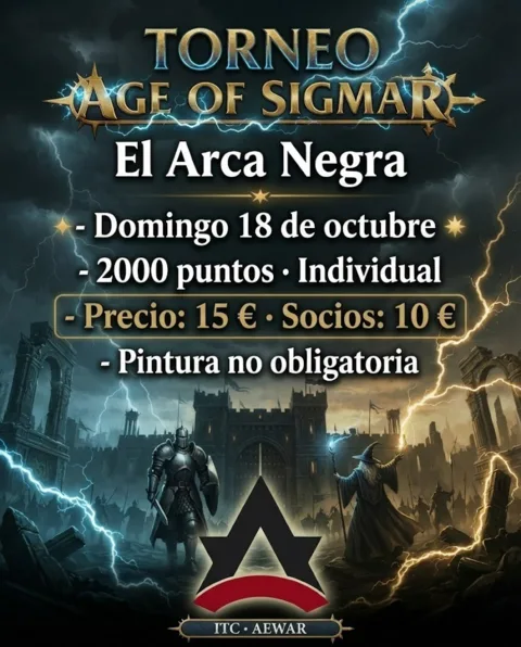 Cartel de I Torneos AoS del Arca Negra