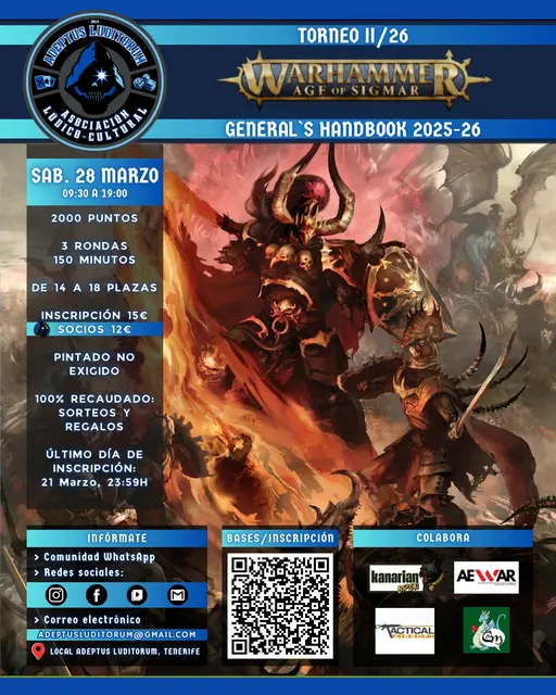 Cartel de Torneo II/26 Adeptus Luditorum
