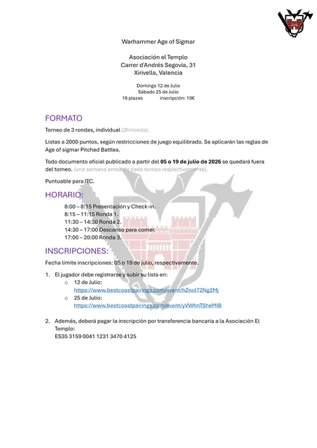 Cartel de Probando el GH en El Templo 12 Julio