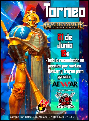 Cartel de Torneo Age of Sigmar 2D6 Store Málaga