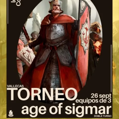 Cartel de Torneo Age of Sigmar por Equipos de 3 - El Local del Cobrador