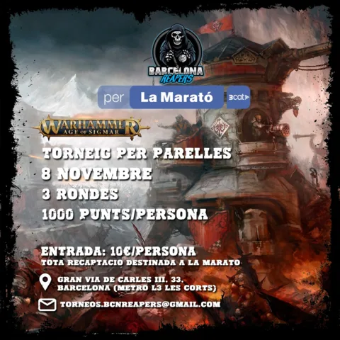 Cartel de Torneo por parejas Barcelona Reapers por La Marató