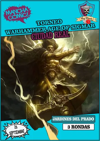 Cartel de VI Torneo Warhammer Age of Sigmar Manchacómic 2026