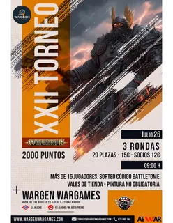 Cartel de XXII Torneo Individual Warhammer Age of Sigmar