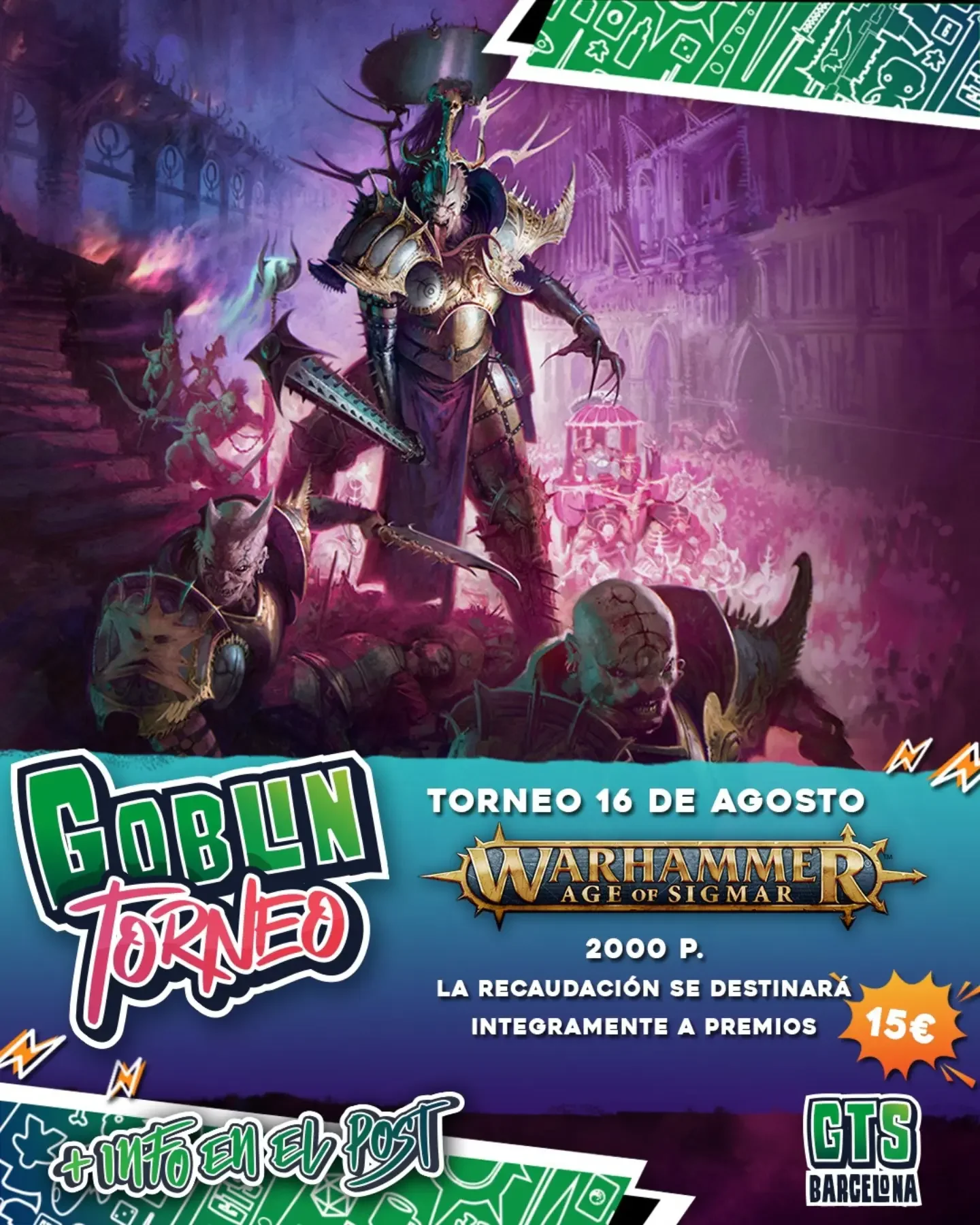 Cartel de Torneo Age of Sigmar GTS Barcelona - 16 Agosto 2026