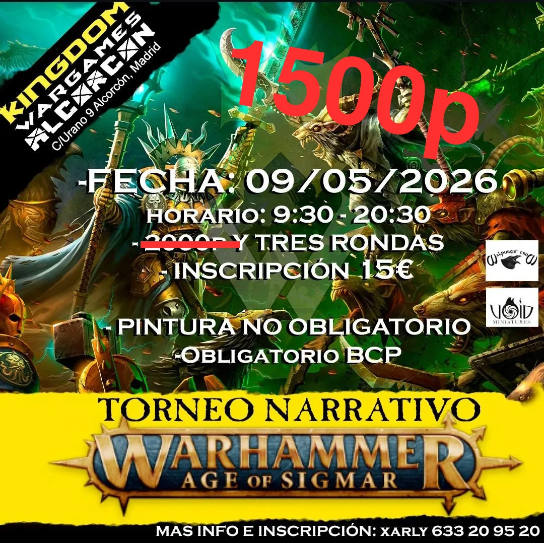 Cartel de Torneo AoS Narrativo Kingdom Alcorcón