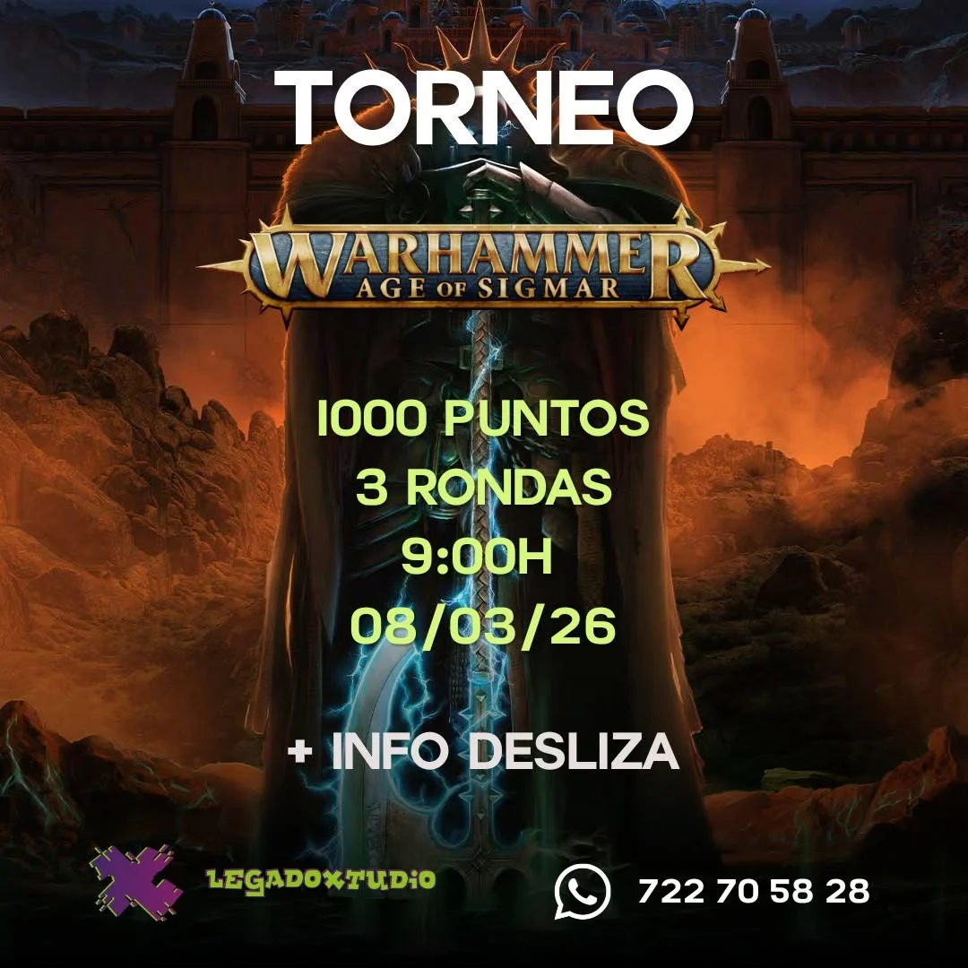 Cartel de Torneo AoS Legadoxtudio 1000 puntos