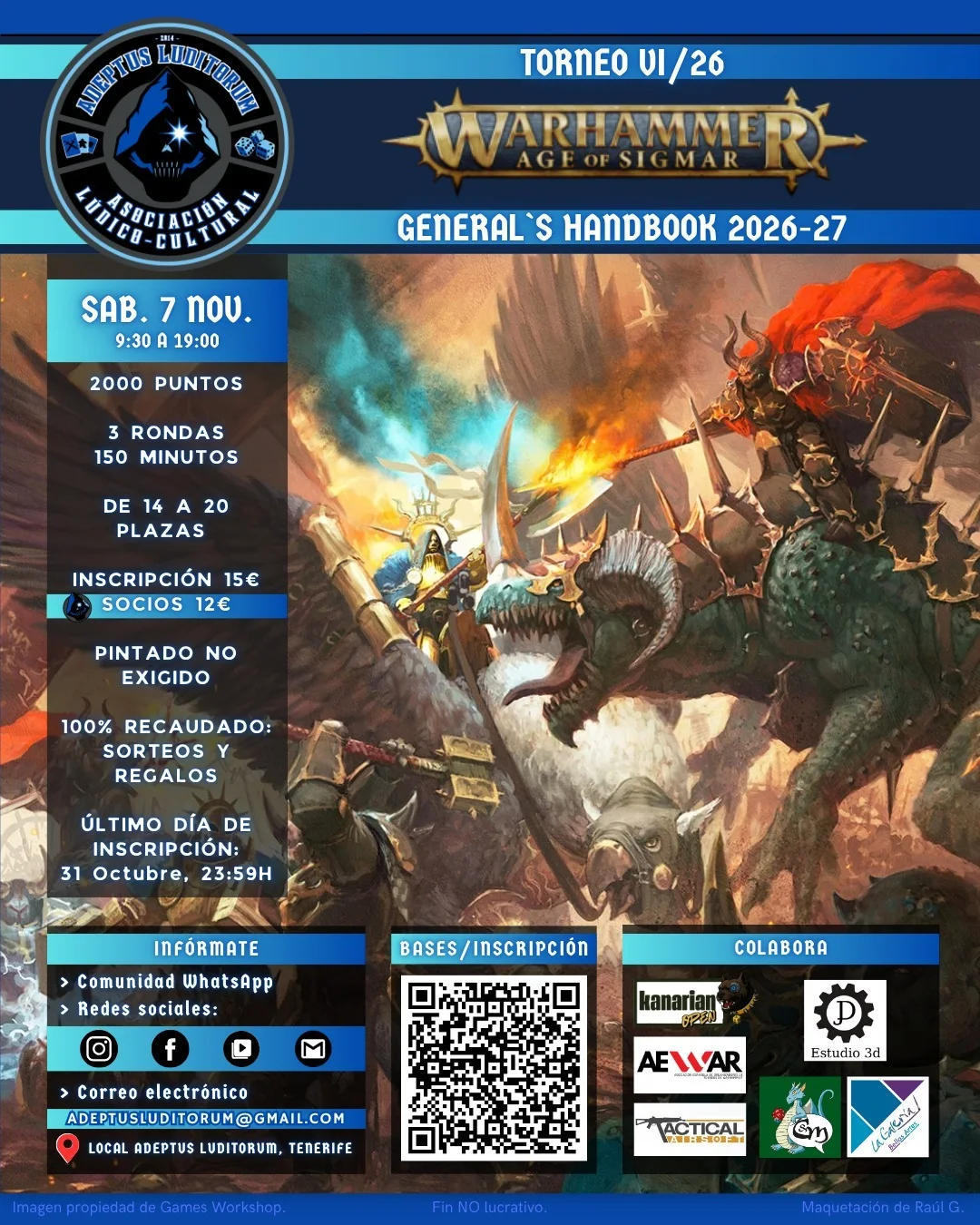 Cartel de Torneo VI/26 Adeptus Luditorum