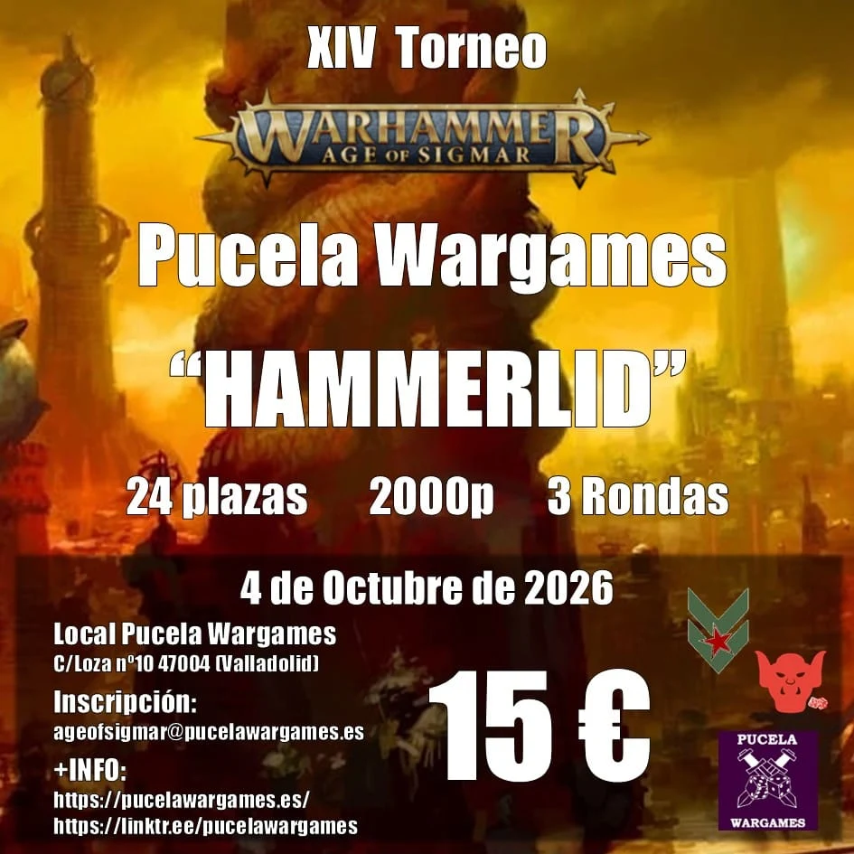 Cartel de XIV Torneo Pucela Wargames "Hammerlid"