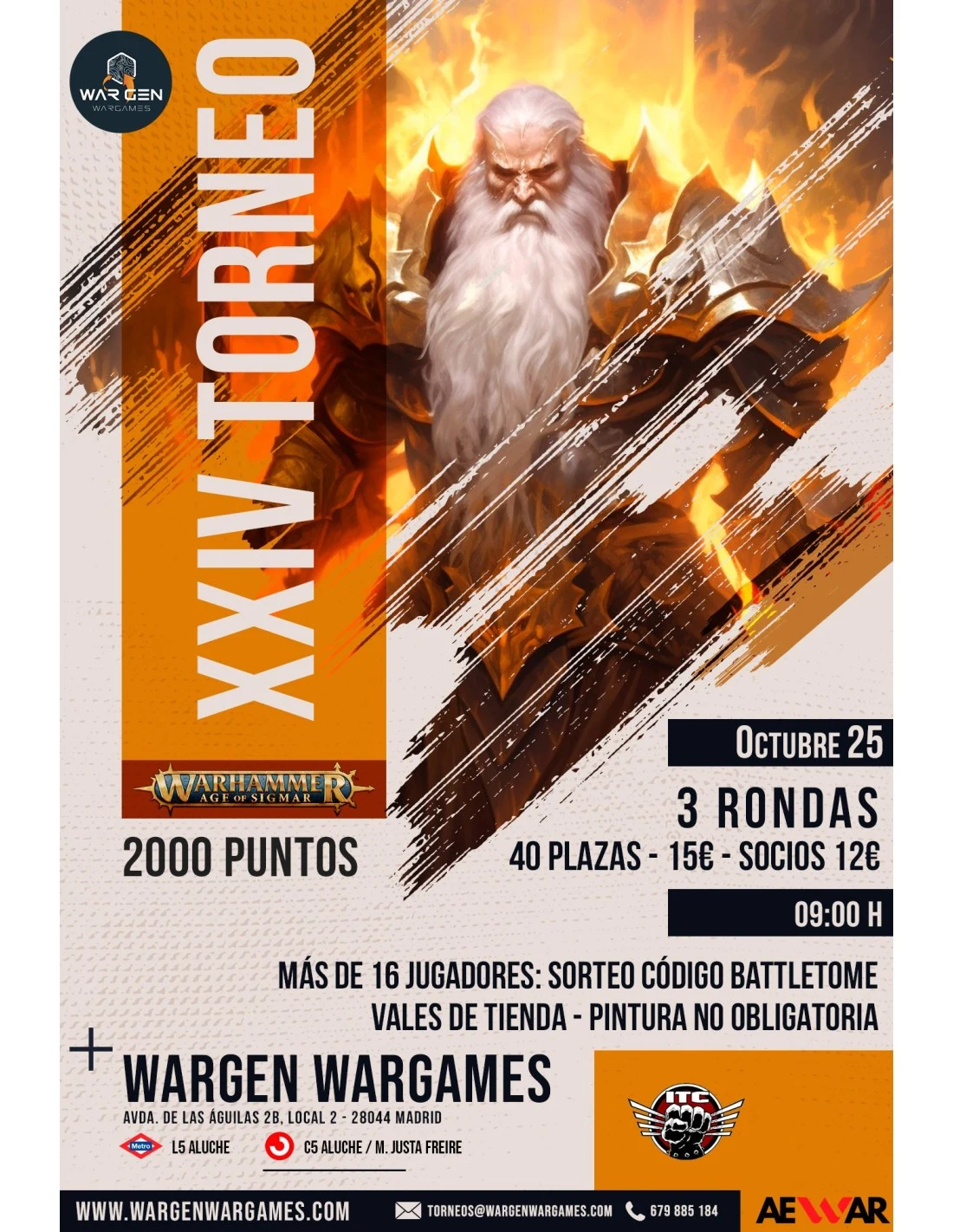 Cartel de XXIV Torneo Individual Warhammer Age of Sigmar